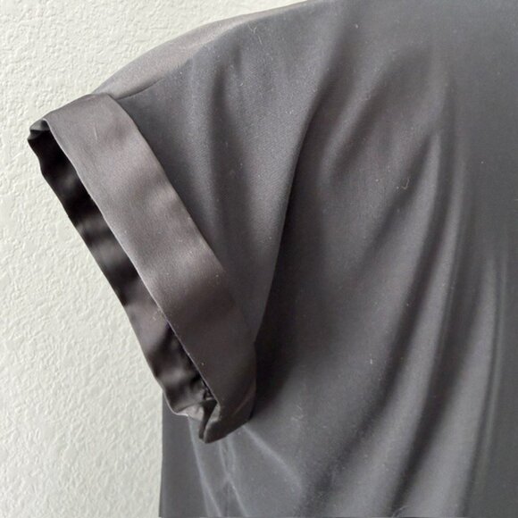 EXPRESS Black V-Neck Short Sleeve Blouse Small - Picture 9 of 12